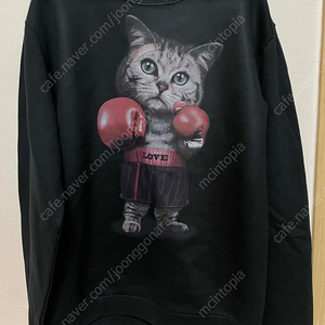 고양이 프린트 긴팔 셔츠 라운드넥 boxing cat shirts