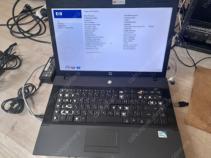 (내용확인) 노트북 컴팩620 (T3300, DDR3 ...--0