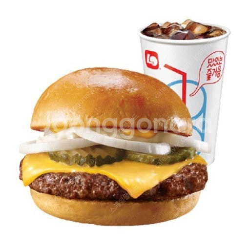 롯데리아 클래식 치즈버거 콜라 세트--0