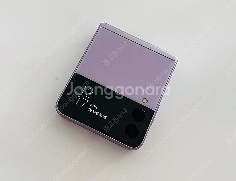 갤럭시 제트플립3 라벤더 S급 외관액정깨끗 중고폰공기계...--0