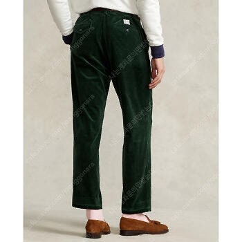 폴로 랄프로렌 휘트먼 whitman 릴렉스핏 코듀로이 플리츠 팬츠 그린 30x30--3