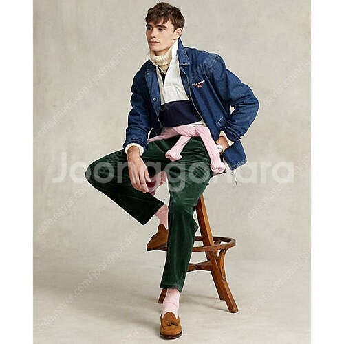 폴로 랄프로렌 휘트먼 whitman 릴렉스핏 코듀로이 플리츠 팬츠 그린 30x30--0