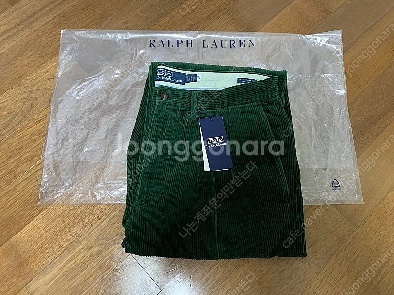 폴로 랄프로렌 휘트먼 whitman 릴렉스핏 코듀로이 플리츠 팬츠 그린 30x30--5