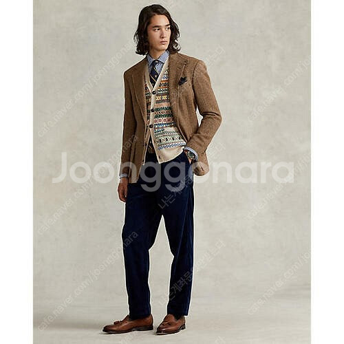 폴로 랄프로렌 휘트먼 whitman 릴렉스핏 코듀로이 플리츠 팬츠 네이비 30x30--0