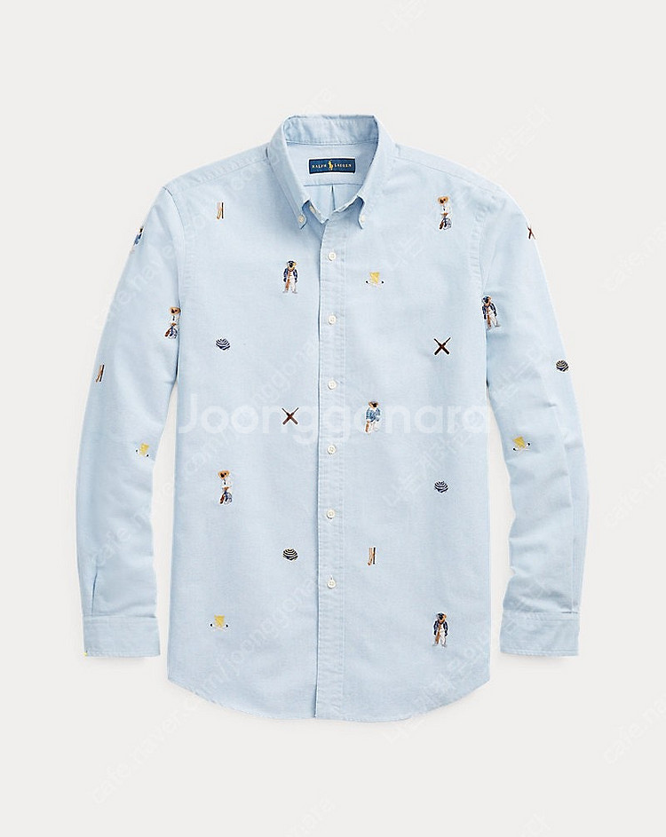 폴로 랄프로렌 크리켓 베어 자수 옥스포드 셔츠 M--0