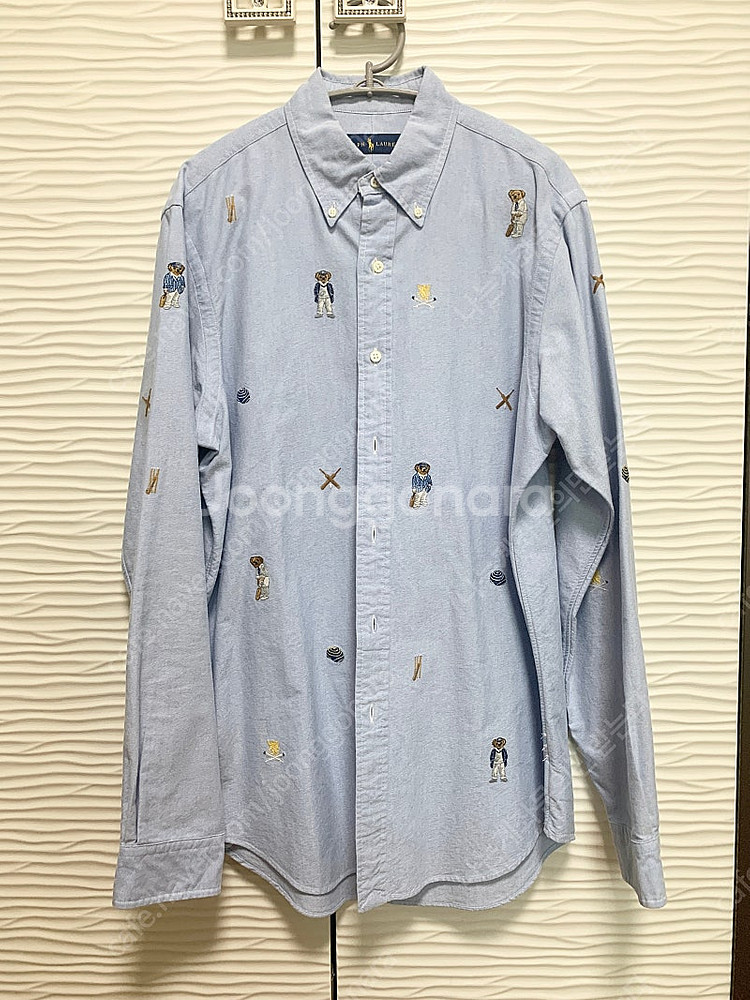 폴로 랄프로렌 크리켓 베어 자수 옥스포드 셔츠 M--3