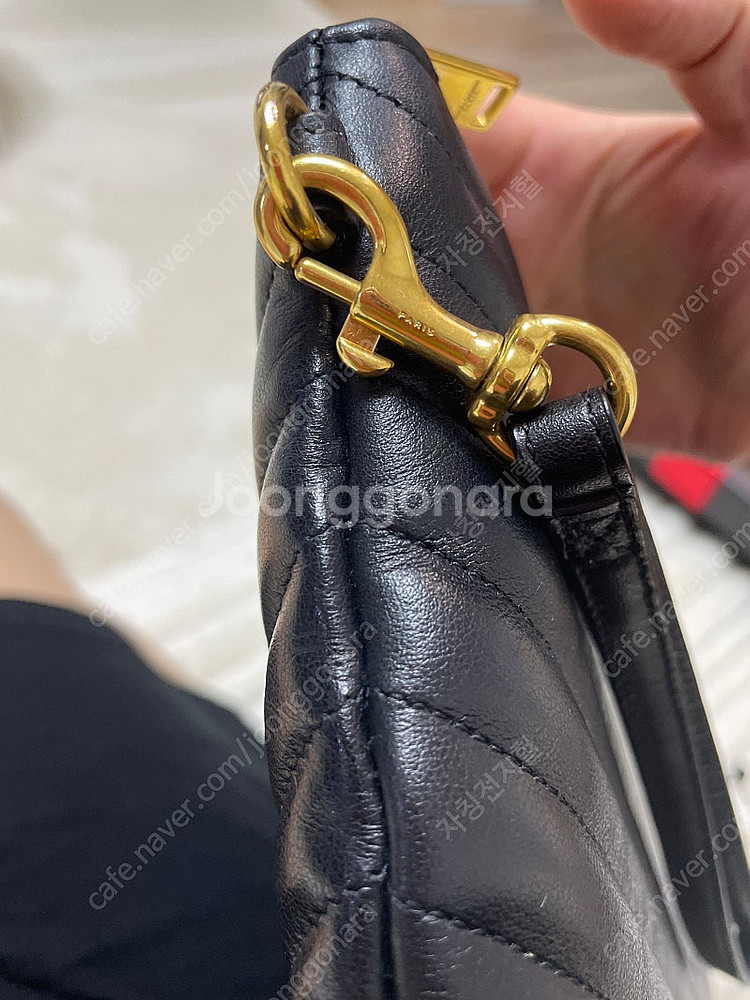 생로랑 마틀라세 클러치 금장 라지--4