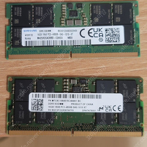 노트북 ddr5 4800 16G×2 팔아요.(삼성,마이크론)