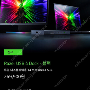 레이저 Razer USB 4 도크 블랙