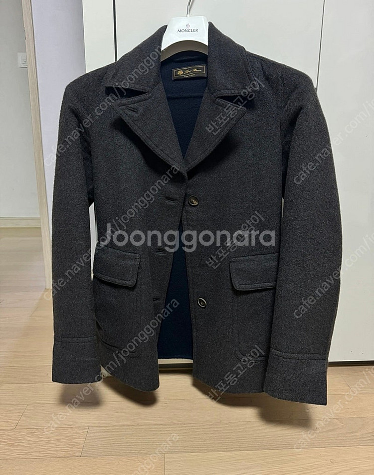 로로피아나 100% 캐시미어 반코트--0