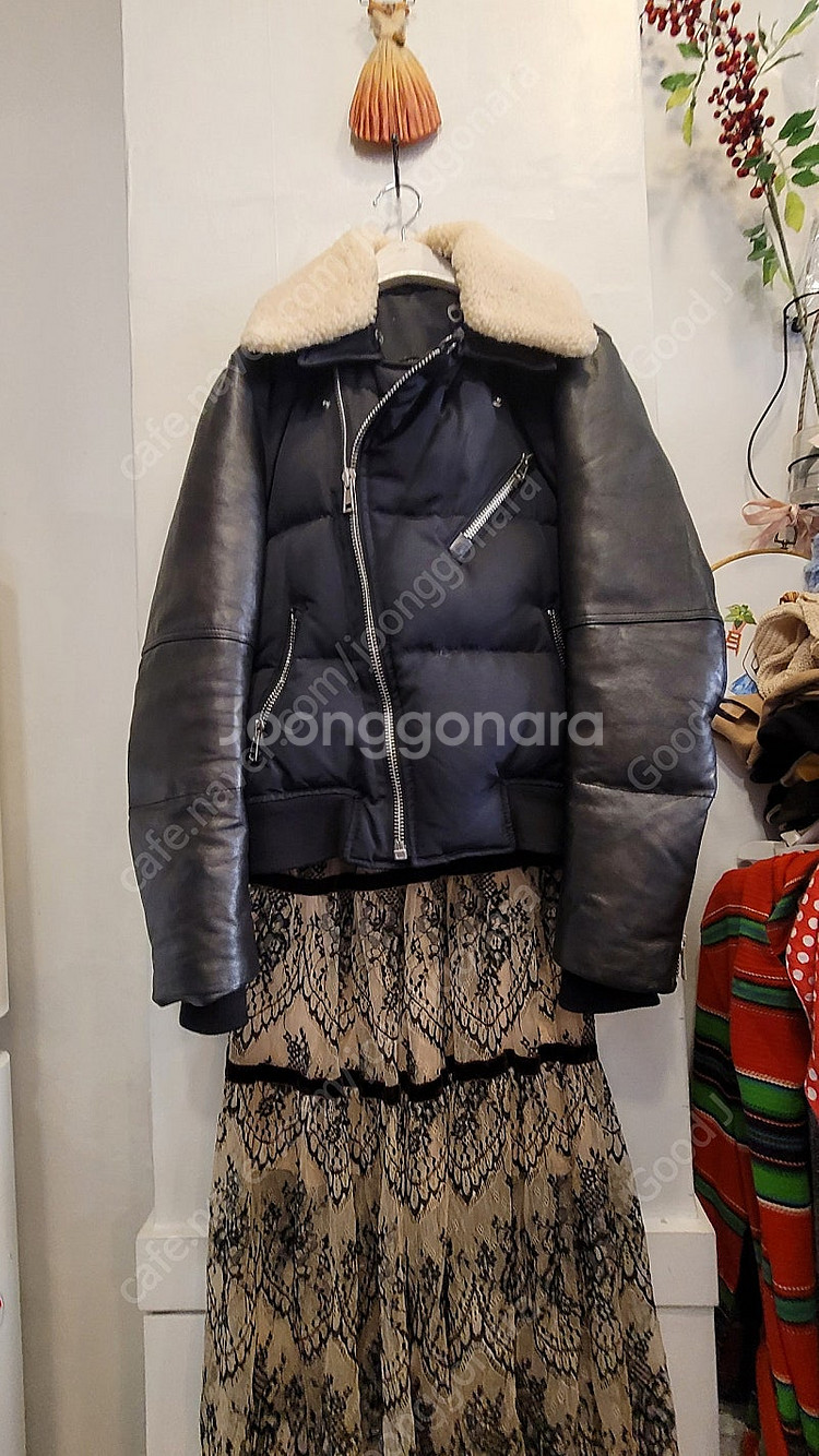 편집샾 디자이너 양가죽 패딩--1