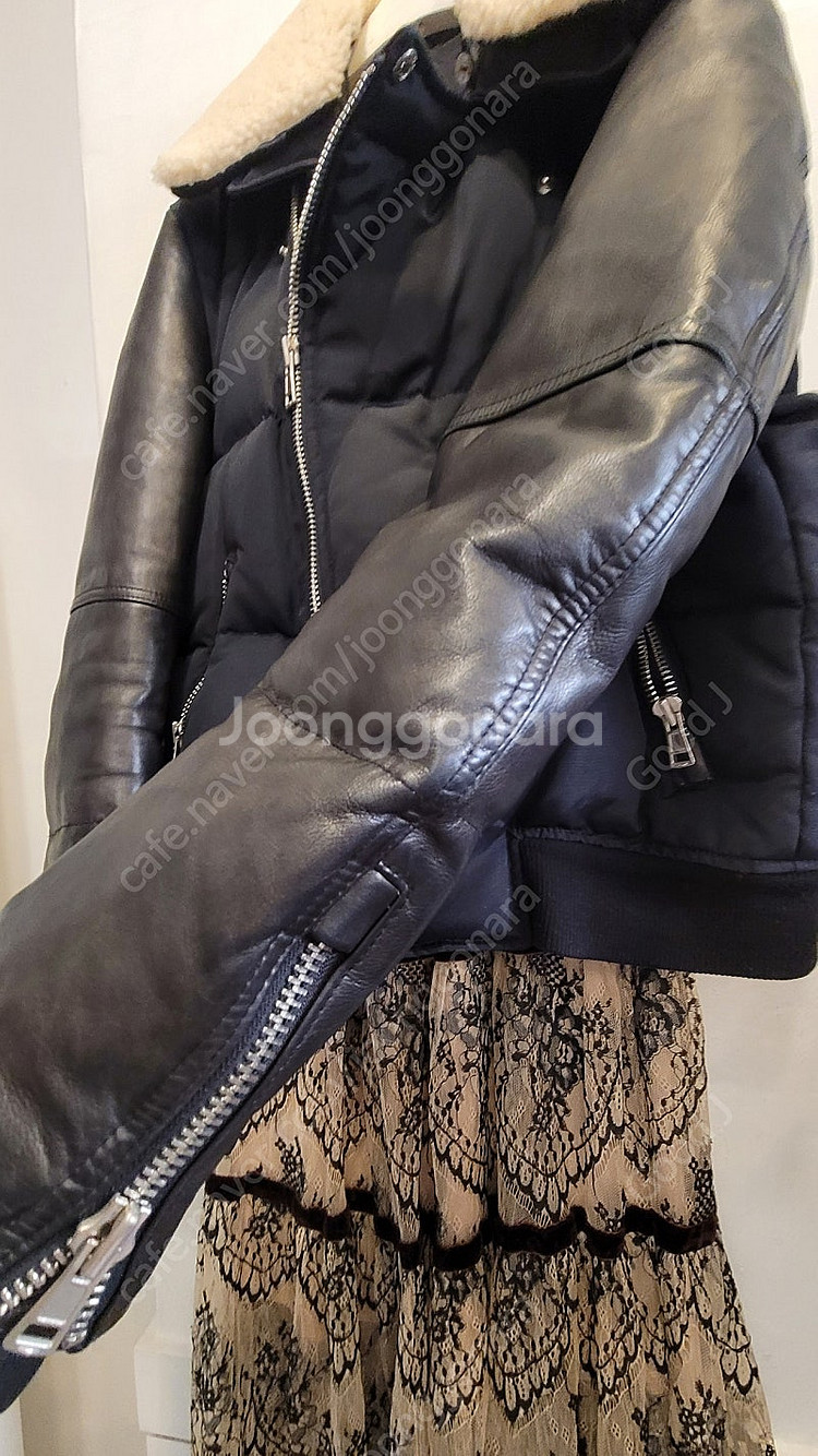 편집샾 디자이너 양가죽 패딩--3