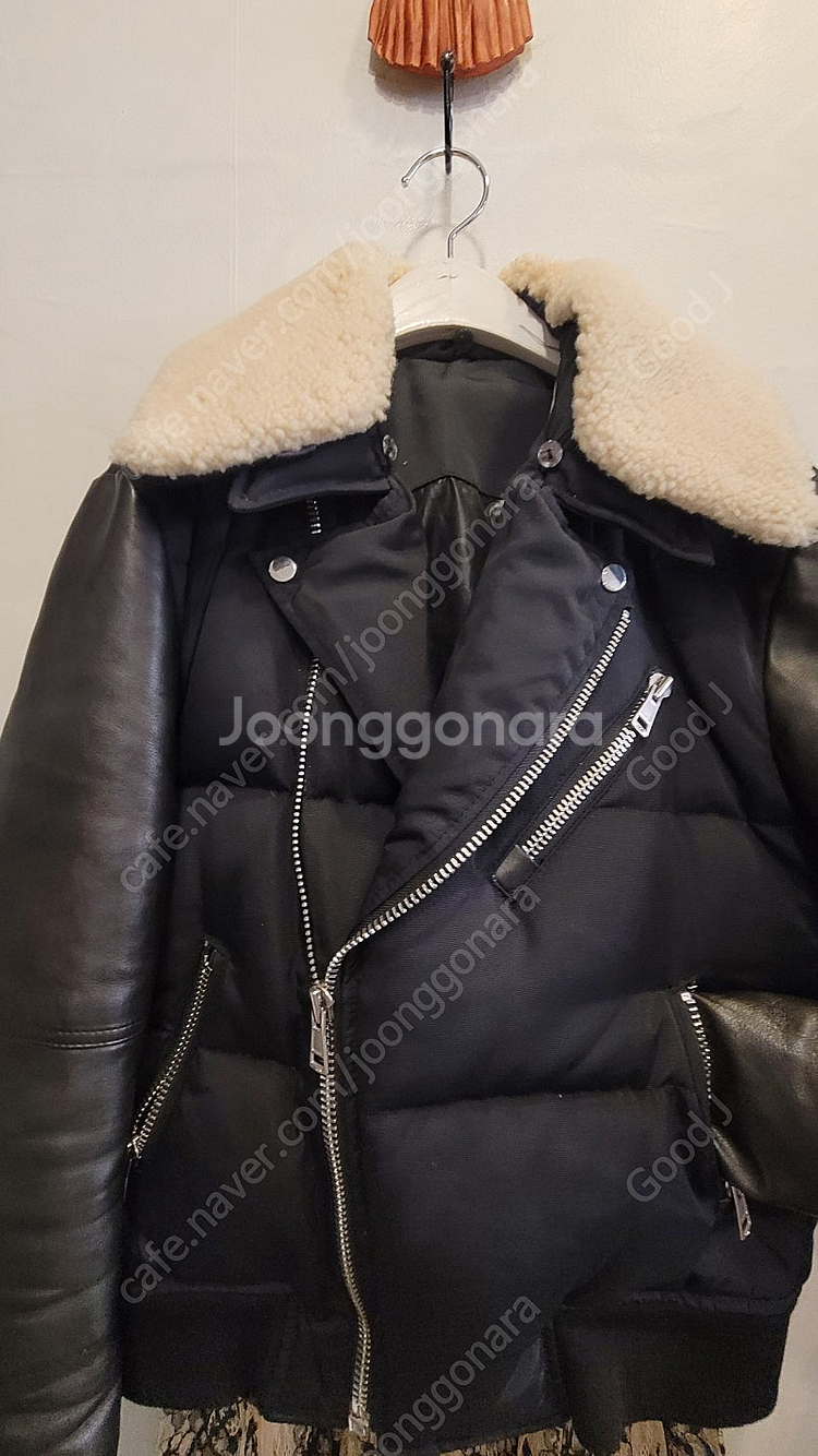 편집샾 디자이너 양가죽 패딩--4