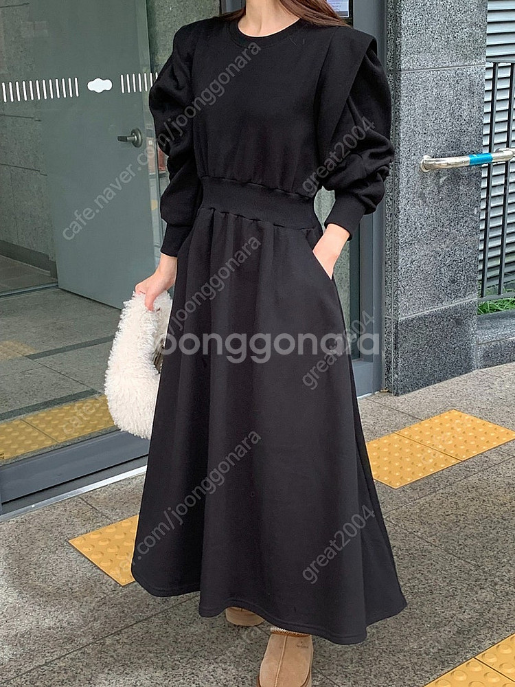 바이씨니 소프트맨투맨원피스(블랙)-가격인하--0