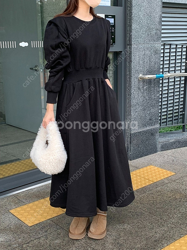 바이씨니 소프트맨투맨원피스(블랙)-가격인하--1