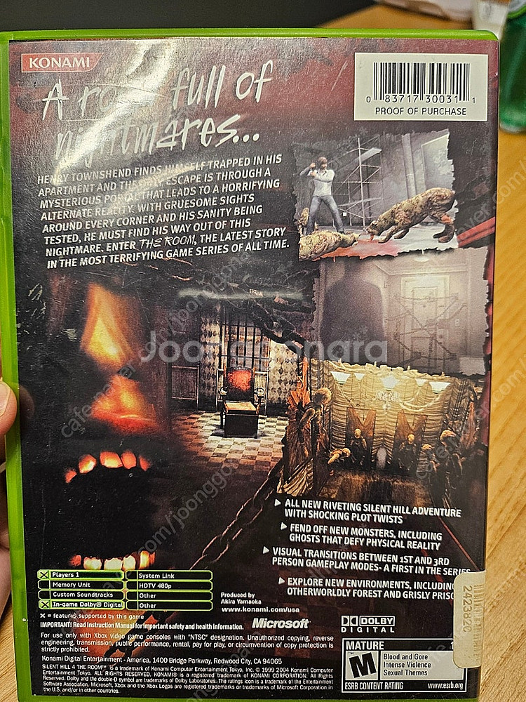 소장용 : 사일런트힐4 더룸 정발 정품--2