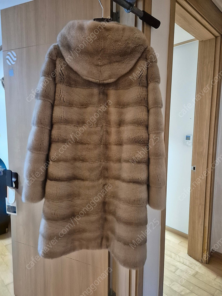 고급 윤진모피 하프 실버블루. 코펜하겐퍼. 후드시탈--2