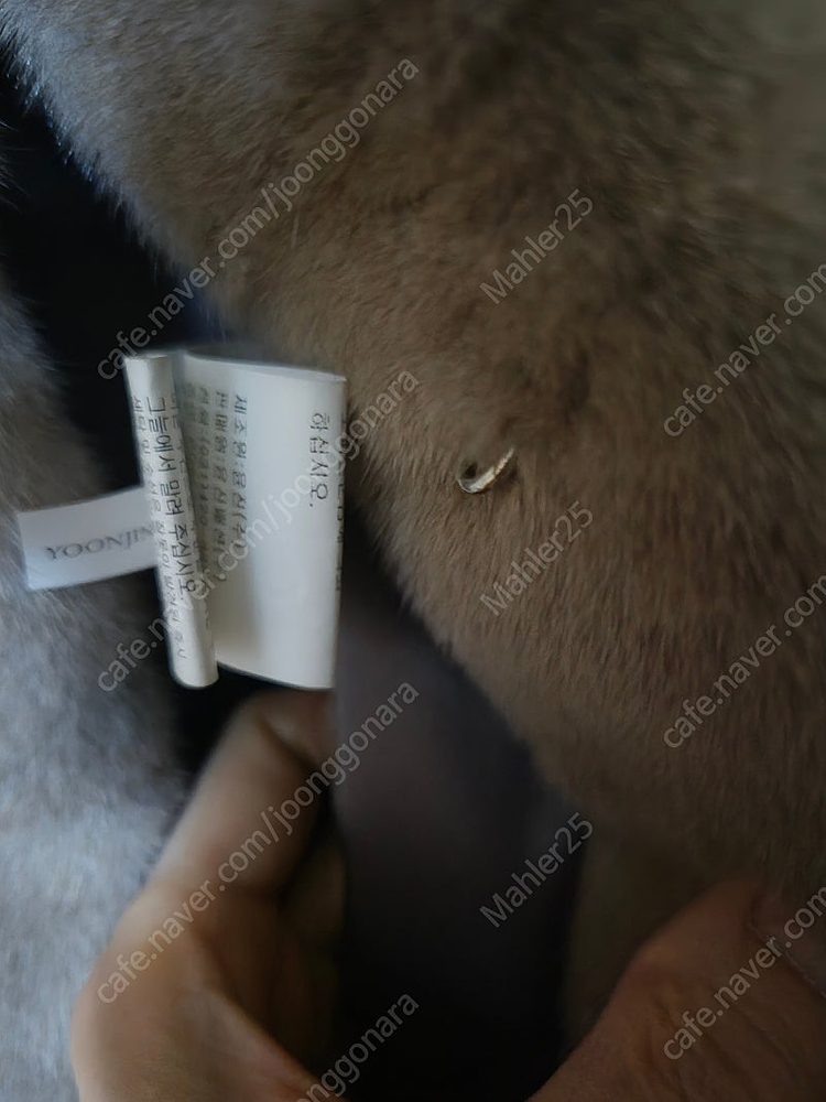 고급 윤진모피 하프 실버블루. 코펜하겐퍼. 후드시탈--8