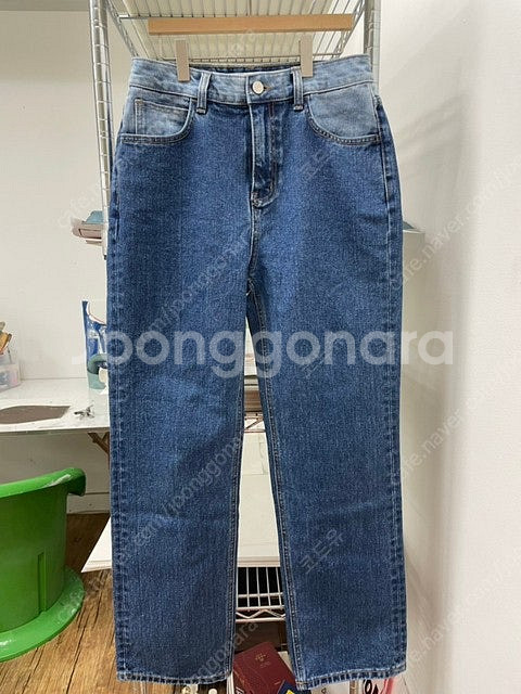 앤조블루스 워시드 블럭 진 28사이즈--0