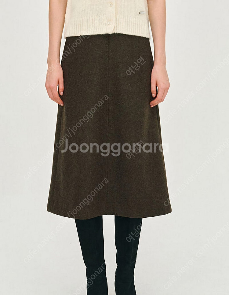 시에 sie 모브 울 블렌드 스커트 s 모카브라운--0