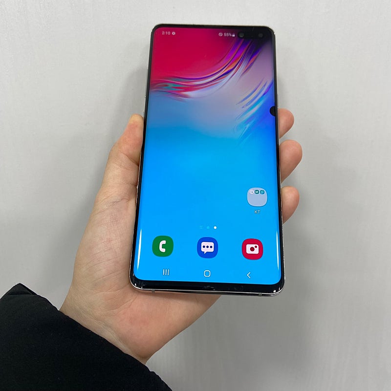47629 갤럭시S10 5G 256기가 실버 공기계 팝...--0