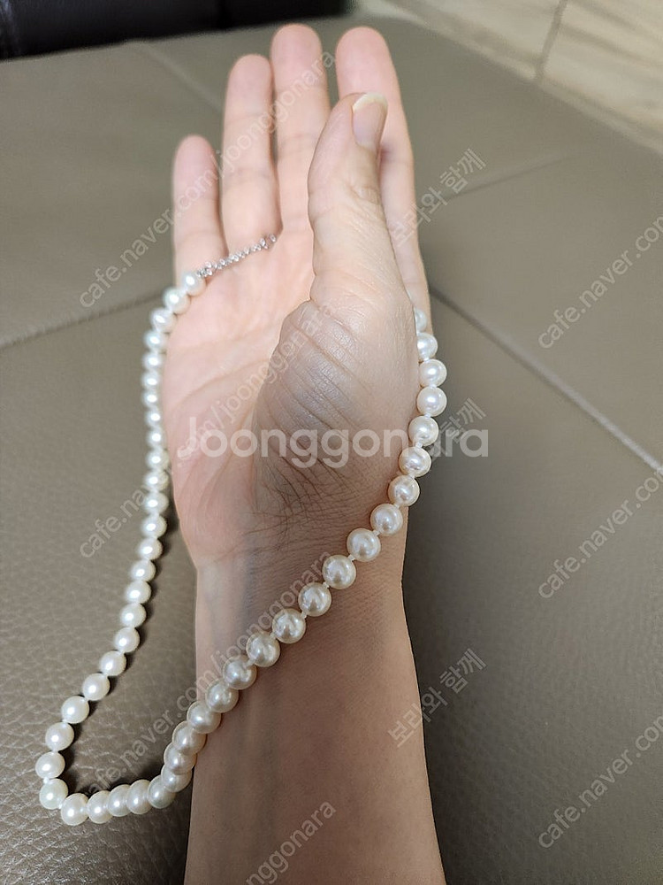 미사키 진주비드목걸이--1