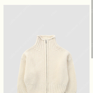 리본빛 Tabi Zip-up Knit - Ivory