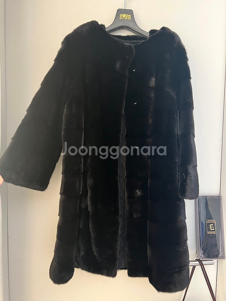 새상품) 백화점제품 근화모피 블랙 185만 울장갑서비스 직거래 밍크코트 모피코트--0