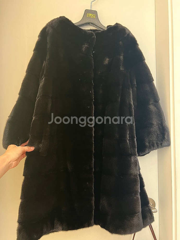 새상품) 백화점제품 근화모피 블랙 185만 울장갑서비스 직거래 밍크코트 모피코트--5