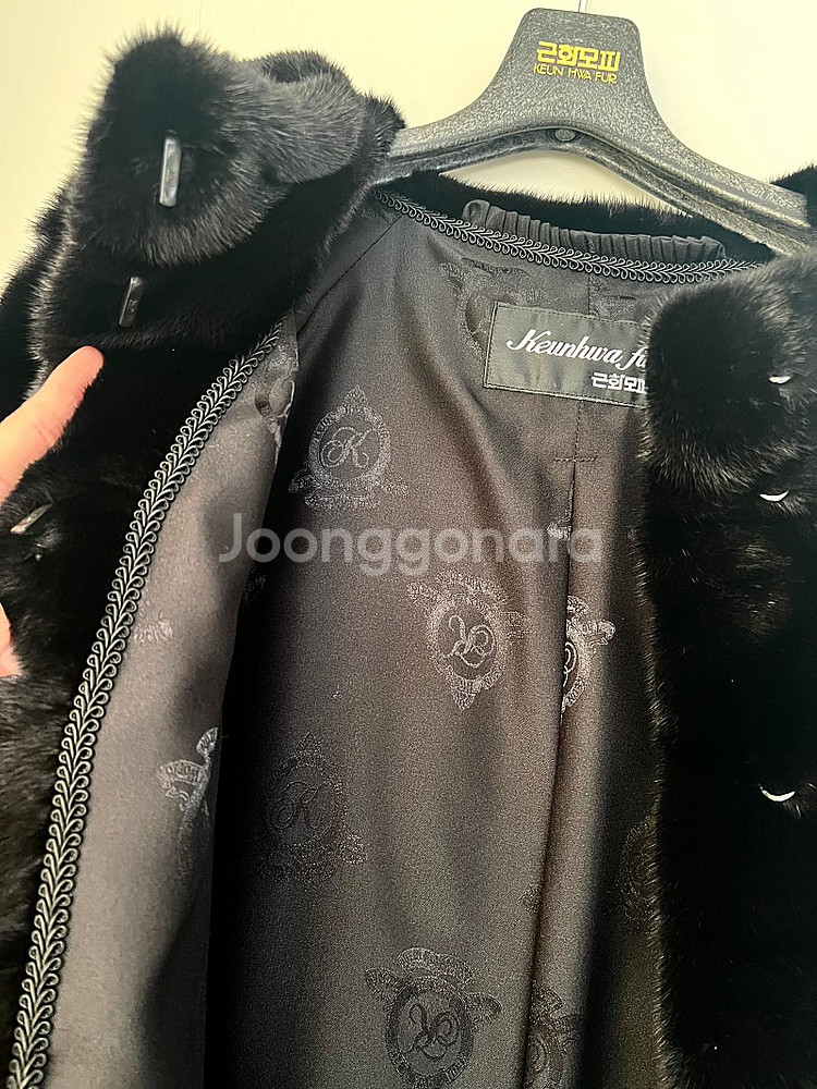 새상품) 백화점제품 근화모피 블랙 185만 울장갑서비스 직거래 밍크코트 모피코트--7