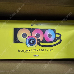 커세어 cpu수냉쿨러 LINK TITAN 360 RX LCD 새제품 판매합니다