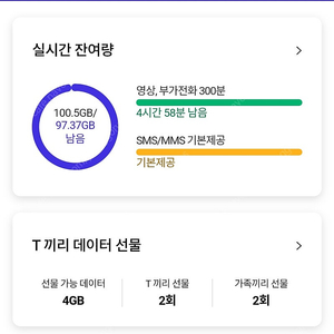 SK데이터 2기가