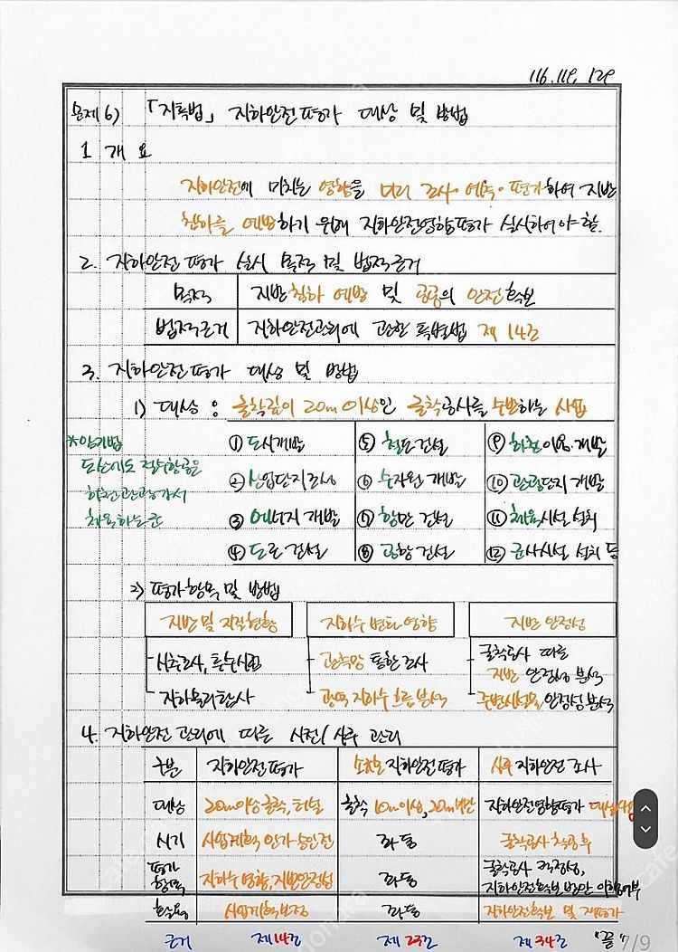 단기합격 쌍기술사의 건설안전기술사 서브노트 및 답안작성...--1