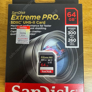 Sandisk Extreme Pro SDXC UHS-II 64G 정품 미개봉신품 산디스크