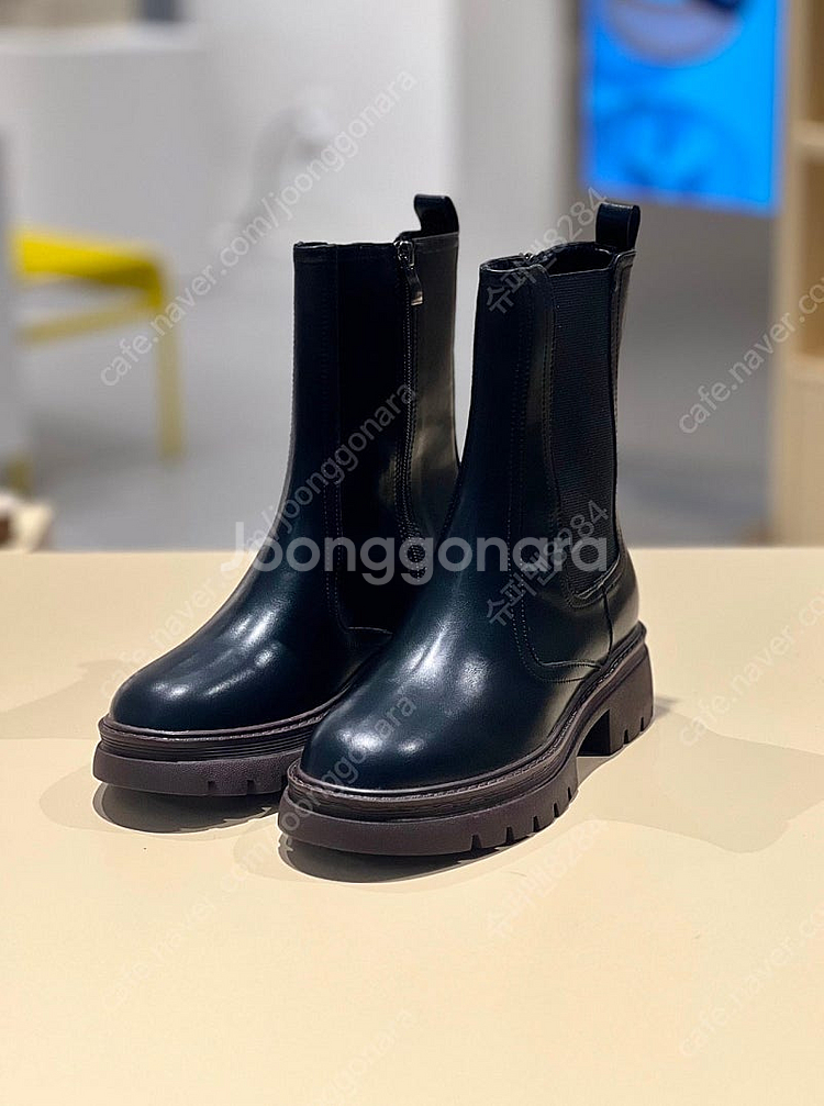 포멜카멜레 청키 첼시 블랙 앵클 부츠 5CM 240mm--1