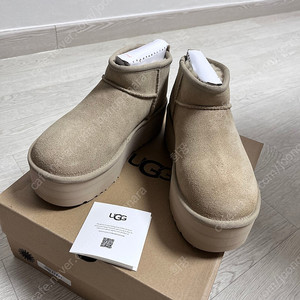 (풀박새상품)정가23만 미국어그 ugg 240 US7 사이즈 클래식울트라 미니 플랫폼 머스타드시드 통굽어그부츠