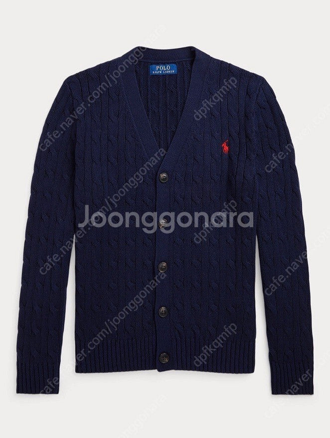 폴로 보이즈 케이블 가디건 XL--0