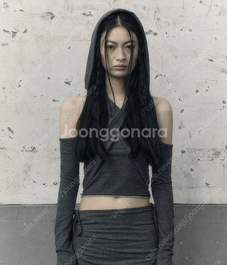 보헤미안서울 off shoulder cross hood...--0