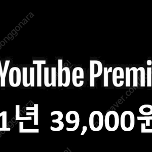 [개인 최저가] 유튜브 프리미엄 1년 3.9만원 (월3250원) 가족 공유 같이 이용하실분!