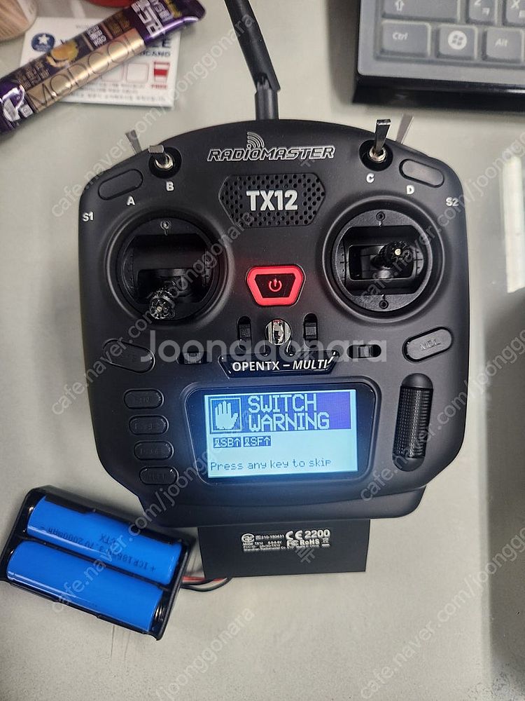 드론조종기 tx12 라디오마스터 배터리포함--2
