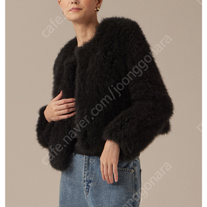 뮤제라 Cashmere fur jacket 36 텍달린 새제품