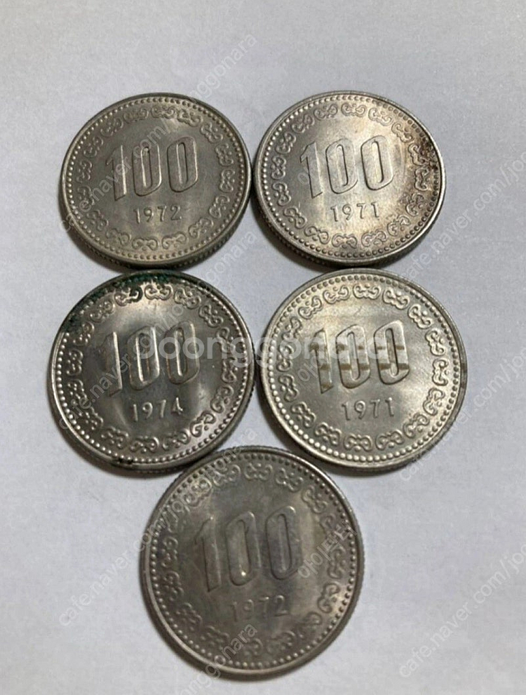 옛날돈 희귀동전 미사용 백원 100주--1