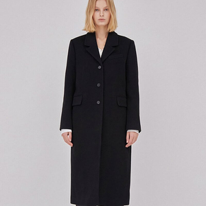 RAVE 레이브 Angora-blend Single Wool Coat in Black 싱글 울 코트 드파운드 니트 판매합니다