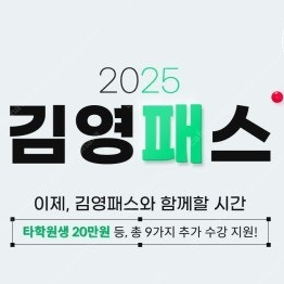 2025 김영패스 자연계(문과 + 이과)