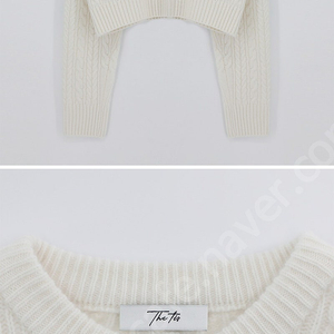 더티스 thetis 라운드 넥 가디건 아이보리 ROUND NECK ARAN CARDIGAN_TT2W306IV