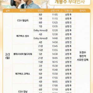 말할수없는비밀 무대인사 CGV왕십리 2월2일 일요일 G열 2연석 정가이하 양도합니다