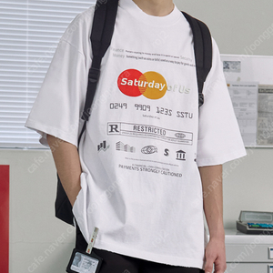 [M] STU 23SS Bank Embroidery Printing T-Shirt White STU OFFICE