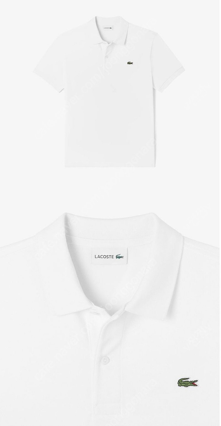 라코스테 남성 반팔 폴로티셔츠 카라티 PH731E 화이트--1