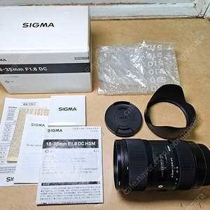 시그마 SIGMA A 18-35mm F1.8 DC HSM ( 캐논 마운트 ) 팔아요