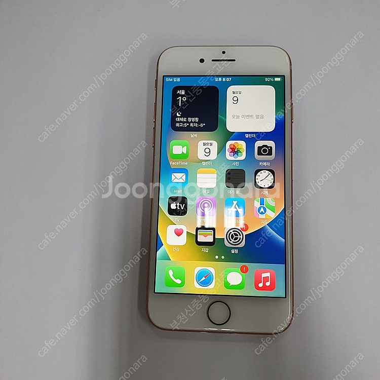 196651 아이폰8 로즈골드256기가 무잔상A급 액정깔끔 메인폰 자녀폰 추천 19만원--1